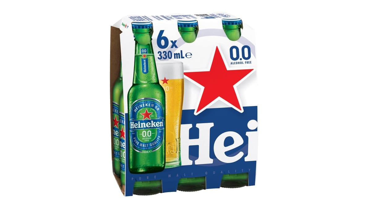 HEINEKEN ZERO LAGER BOTTLE 330mL