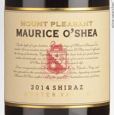 Maurice Oshea 2014 Shiraz