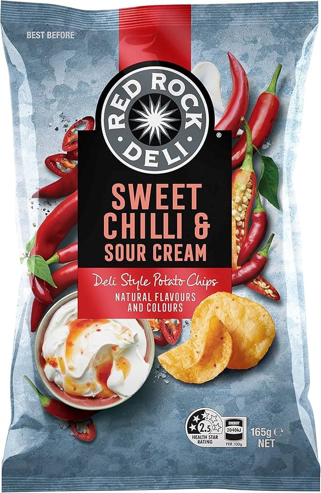 Red Rock Sweet Chilli & Sour Cream 165g